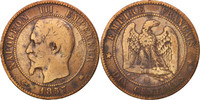 Frankreich 10 Centimes Münze, Napoleon III, Napoléon III, Strasbourg -