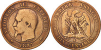 Frankreich 10 Centimes Münze, Napoleon III, Napoléon III, Bordeaux -