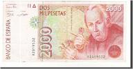 Spanien 2000 Pesetas Geldschein, 1992-04-24, KM:162, SS -