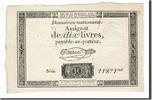 Frankreich 10 Livres Geldschein, Taisaud, 1792-10-24, SS+, KM:A66b -
