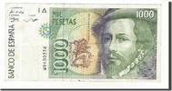 Spanien 1000 Pesetas Geldschein, 1992-10-12, KM:163, SS -