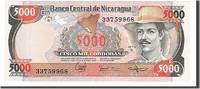 Nicaragua 5000 Cordobas Geldschein, Undated, KM:146, UNZ -