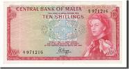 Malta 10 Shillings Geldschein, Undated, KM:28a, VZ -