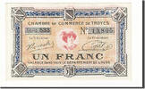 Frankreich 1 Franc Geldschein, Troyes, VZ+, Pirot:124-14 -