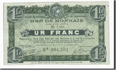 Frankreich 1 Franc Geldschein, Roubaix et Tourcoing, VZ+, Pirot:59-2175 -