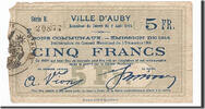 Frankreich 5 Francs Geldschein, Auby, SS, Pirot:59-154 -