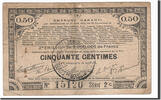 Frankreich 50 Centimes Geldschein, 70 Communes, S+, Pirot:62-69 -
