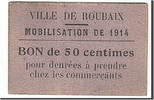 Frankreich 50 Centimes Geldschein, Roubaix, SS+, Pirot:59-3171 -
