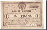 Frankreich 1 Franc Geldschein, Halluin, VZ, Pirot:59-1257 -