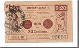 Frankreich 20 Centimes Geldschein, Valenciennes, VZ+, Pirot:59-2538 -