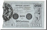 Frankreich 50 Centimes Geldschein, Valenciennes, SS+, Pirot:59-2558 -