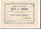 Frankreich 25 Centimes Geldschein, Mayenne, VZ+, Pirot:53-01 -