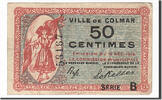 Frankreich 50 Centimes Geldschein, Colmar, S+, Pirot:130-2 -