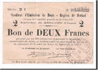 Frankreich 2 Francs Geldschein, Rethel, SS+, Pirot:08-168 -