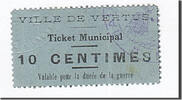 Frankreich 10 Centimes Geldschein, Vertus, VZ+, Pirot:51-59 -