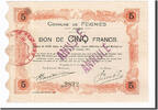 Frankreich 5 Francs Geldschein, Feignies, SS+, Pirot:59-927 -
