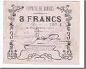 Frankreich 3 Francs Geldschein, Rousies, S+ -