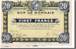 Frankreich 20 Francs Geldschein, Roubaix et Tourcoing, UNZ- -
