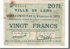 Frankreich 20 Francs Geldschein, Lens, SS, Pirot:62-794 -