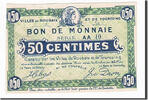 Frankreich 50 Centimes Geldschein, Roubaix et Tourcoing, UNZ-, Pirot:59-2053 -