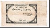 Frankreich 5 Livres Geldschein, Martin, 1793-10-31, SS+, KM:A76 -