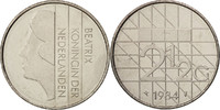 Niederlande 2-1/2 Gulden Münze, Beatrix, UNZ, Nickel, KM:206 -