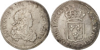 Frankreich 1/3 Ecu Münze, Louis XV, 1/3 Écu de France, Lyon, S+ -