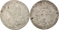 Frankreich 1/2 ECU, 44 Sols Münze, Louis XV, 1/2 Écu aux branches d'olivier -