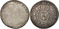 Frankreich 1/2 ECU, 44 Sols Münze, Louis XV, 1/2 Écu aux branches d'olivier -