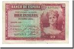 Spanien 10 Pesetas Geldschein, KM:86a, SS -