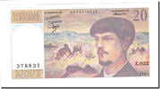 Frankreich 20 Francs Debussy, UNZ, Fayette:66.8, KM:151b -