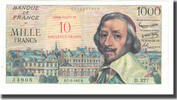 Frankreich 10 Nouveaux Francs on 1000 Francs 1957-03-07, D.327, VZ+ -