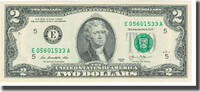 Vereinigte Staaten Two Dollars Geldschein, WASHINGTON, UNZ -