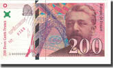 Frankreich 200 Francs BRUNEEL, BONARDIN, VIGIER, Specimen, UNZ -