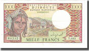 Dschibuti 1000 Francs Geldschein, Undated, KM:37b, UNZ -