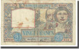 Frankreich 20 Francs Science et Travail, P. Rousseau and R. Favre-Gilly -