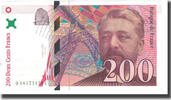 Frankreich 200 Francs Eiffel, BRUNEEL, BONARDIN, VIGIER, UNZ -