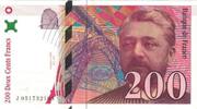 Frankreich 200 Francs Eiffel, BRUNEEL, BONARDIN, VIGIER, UNZ -
