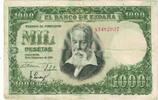 Spanien 1000 Pesetas Geldschein, 1951-12-31, KM:143a, SS -