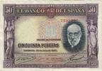 Spanien 50 Pesetas Geldschein, 1935-07-22, KM:88, VZ -