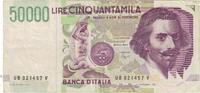Italien 50,000 Lire Geldschein, 1992-05-27, KM:116a, SS -