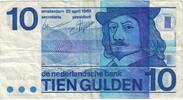 Niederlande 10 Gulden Geldschein, 1968-04-25, KM:91b, SS -