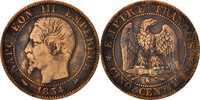 Frankreich 5 Centimes Münze, Napoleon III, Napoléon III, Bordeaux, S+ -