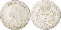 Frankreich Ecu Münze, Louis XV, Écu aux branches d'olivier, Lyon, S -