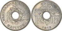 Frankreich 25 Centimes Münze, Essai de Guis, Grand Module, VZ+, Nickel -