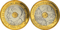 Frankreich 20 Francs Münze, Pierre de Coubertin, Paris, ESSAI, STGL -