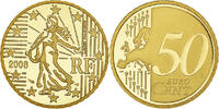 Frankreich 50 Euro Cent Paris, BE, STGL, Messing, KM:1412 -