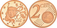 Frankreich 2 Euro Cent Paris, BE, STGL, Copper Plated Steel, KM:1283 -