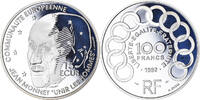 Frankreich 100 Francs-15 Ecus Münze, Jean Monnet, BE, STGL, Silber -