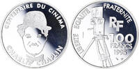 Frankreich 100 Francs Münze, Charlie Chaplin, Centenaire du Cinéma -